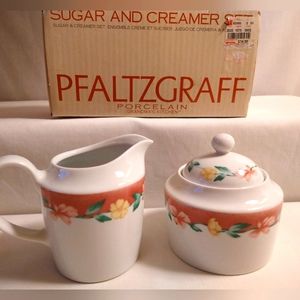 PFALTZGRAFF PORCELAIN 'GRANDAMA' S KITCHEN' SUGAR & CREAMER SET (NWT)